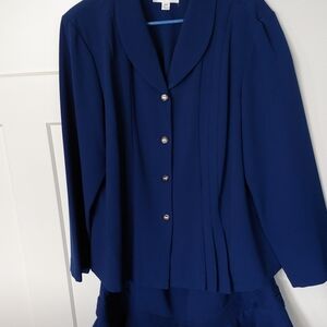 Danny & Nicole Navy Blazer And Matching Skirt.